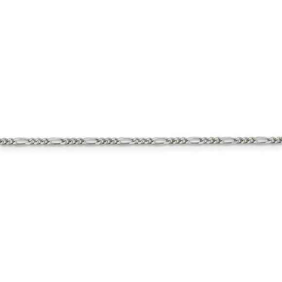 1.75mm Sterling Silver, Solid Figaro Chain Necklace, 22 Inch - Picture 3 of 8